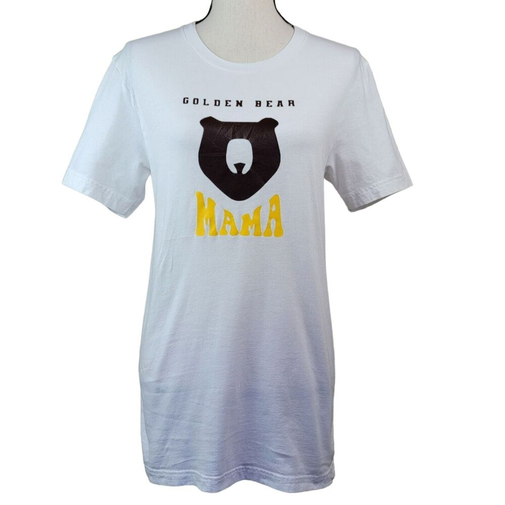 Golden Bear‎ Mama Tshirt Womens Sz M White Graphic Mom Parent Pep Gear Shirt Top